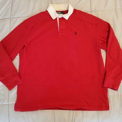 Ralph Lauren Polo Rugby Shirt Vintage Size Large 