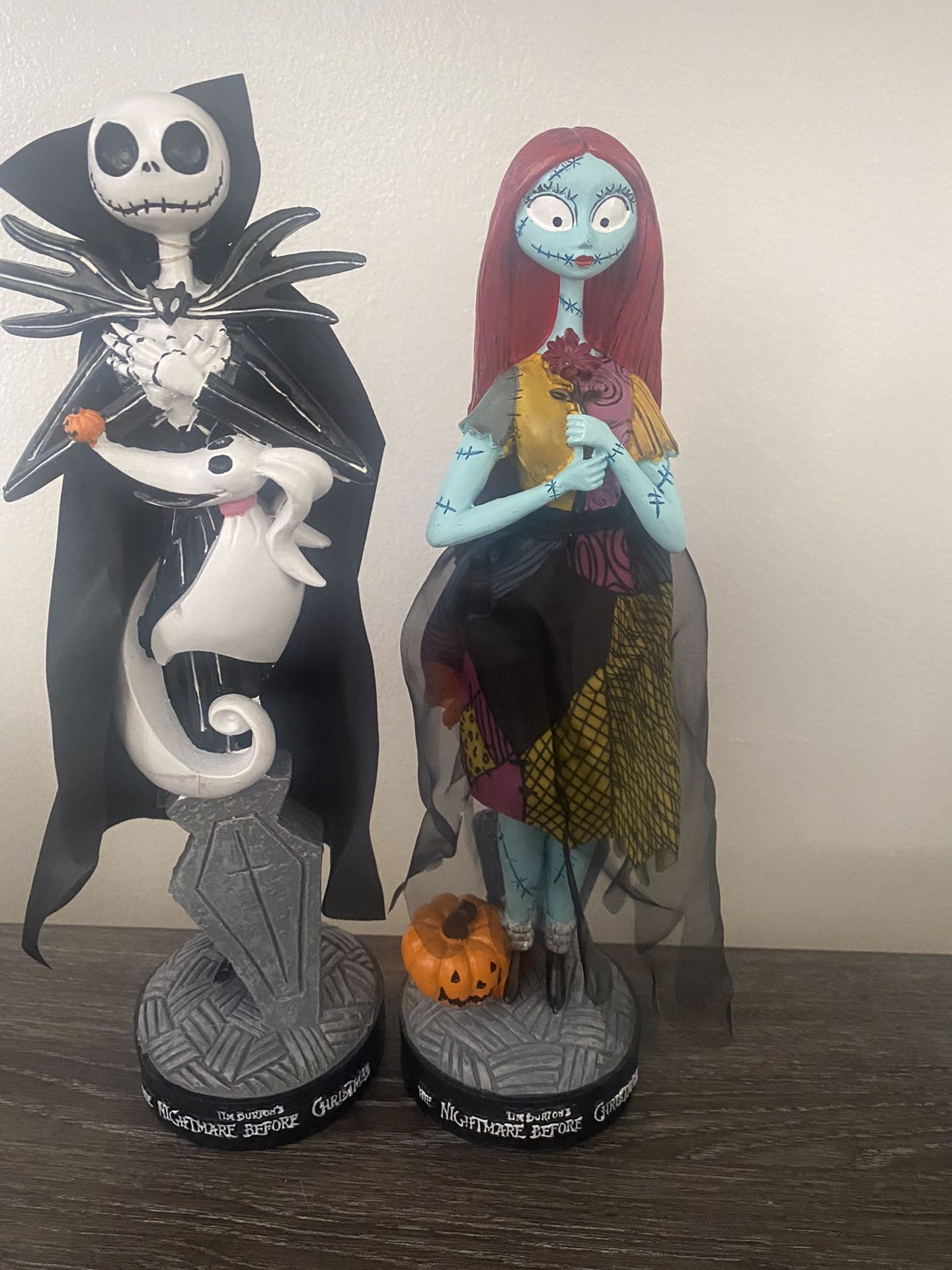 Jack And Sally Ceramic Statues