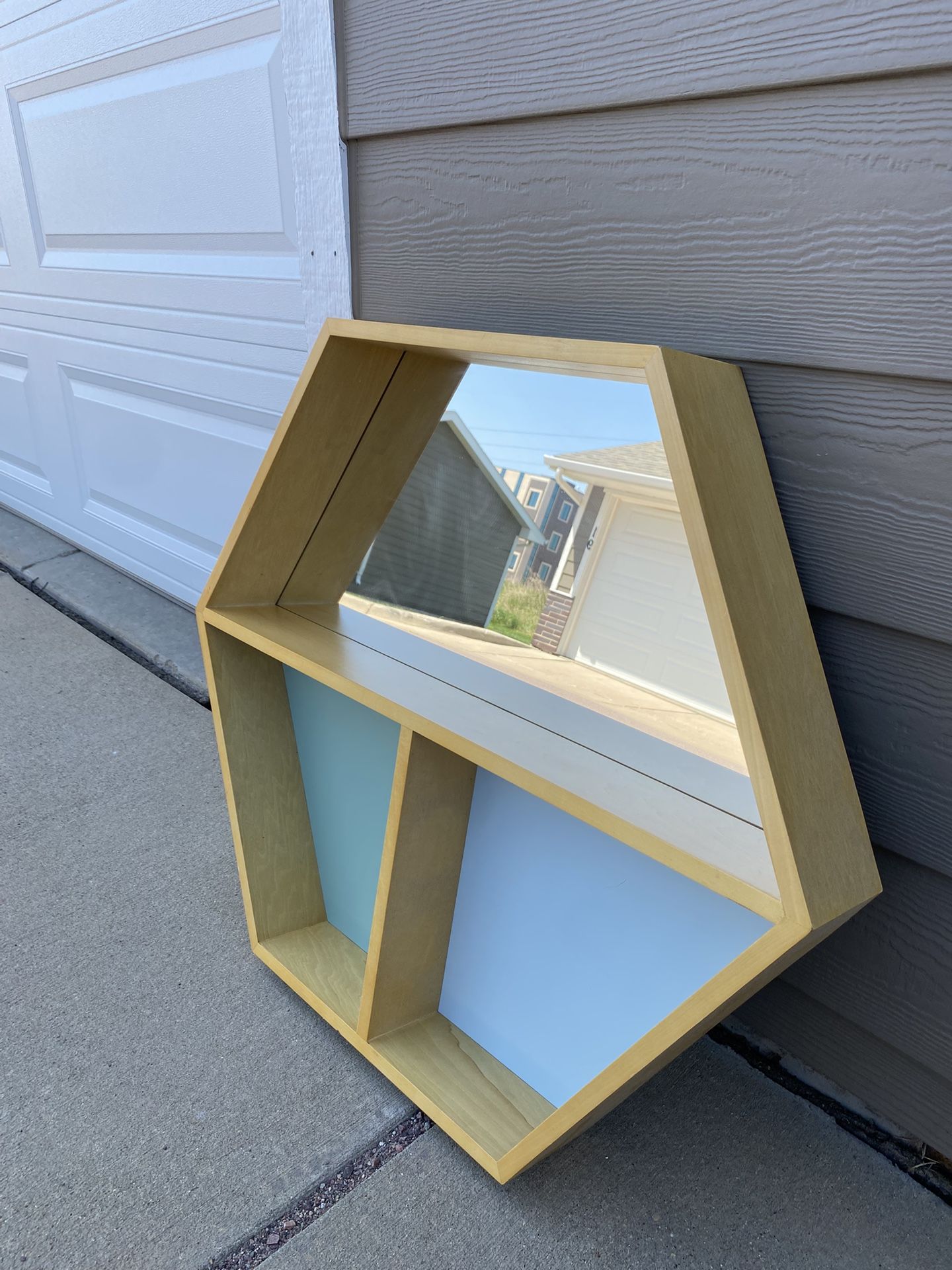 West elm shelf with a small defect