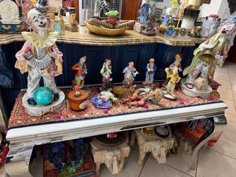 Porcelain Clown Figurine Collection