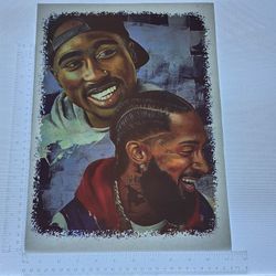 Iron On Heat Transfer  Good For T-shirts Sweaters Jackets T Shirt Design Size Is About 14x10 Tupac Nipsey #211
