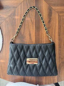 Valentino Milano Quilted Black Shoulder Bag