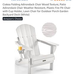 Ciokea Folding Adirondack Chairs X 2 - White 