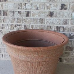 Large plastic terracota plant pot-17" tall