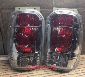 #OT54 98-01 Ford Explorer Mountaineer Taillight Chrome Tail Lights Lamp  Pair 