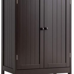 assembled new Freestanding Storage Cabinet with Double Doors and Shelf, Modern Home Furniture