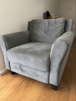 Gray soft armchair
