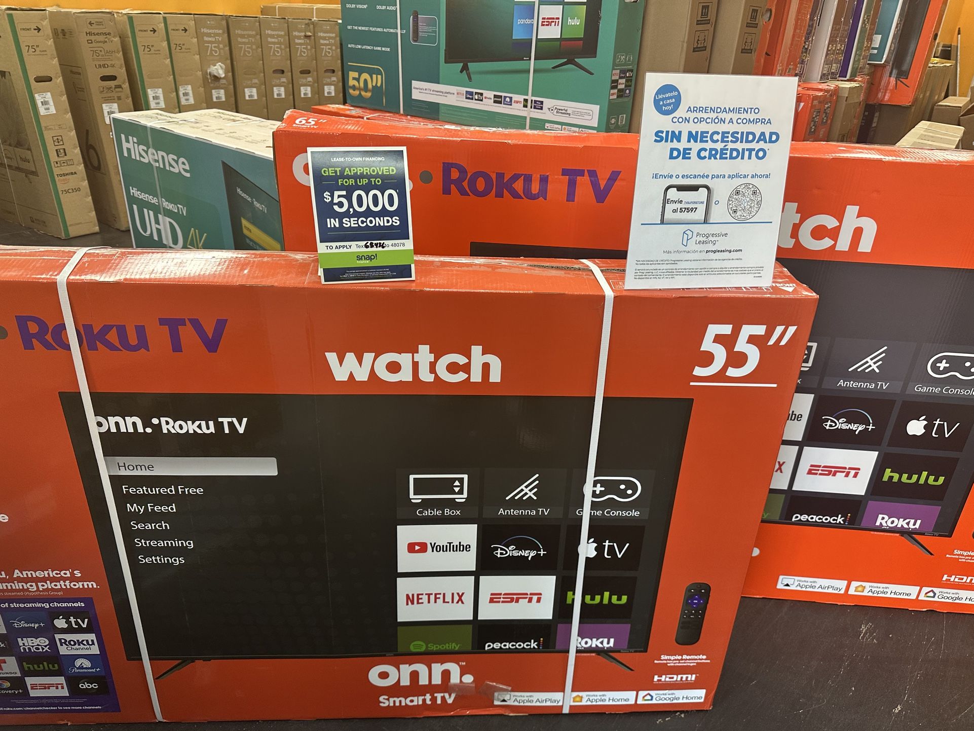 55”ONN ROKU 4K SMART TV
