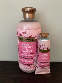 Beloved Cherry Blossom & Tea Rose Body Wash & Hand Lotion, Price for Both