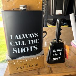 XXL 64oz Flask And Cow Bell