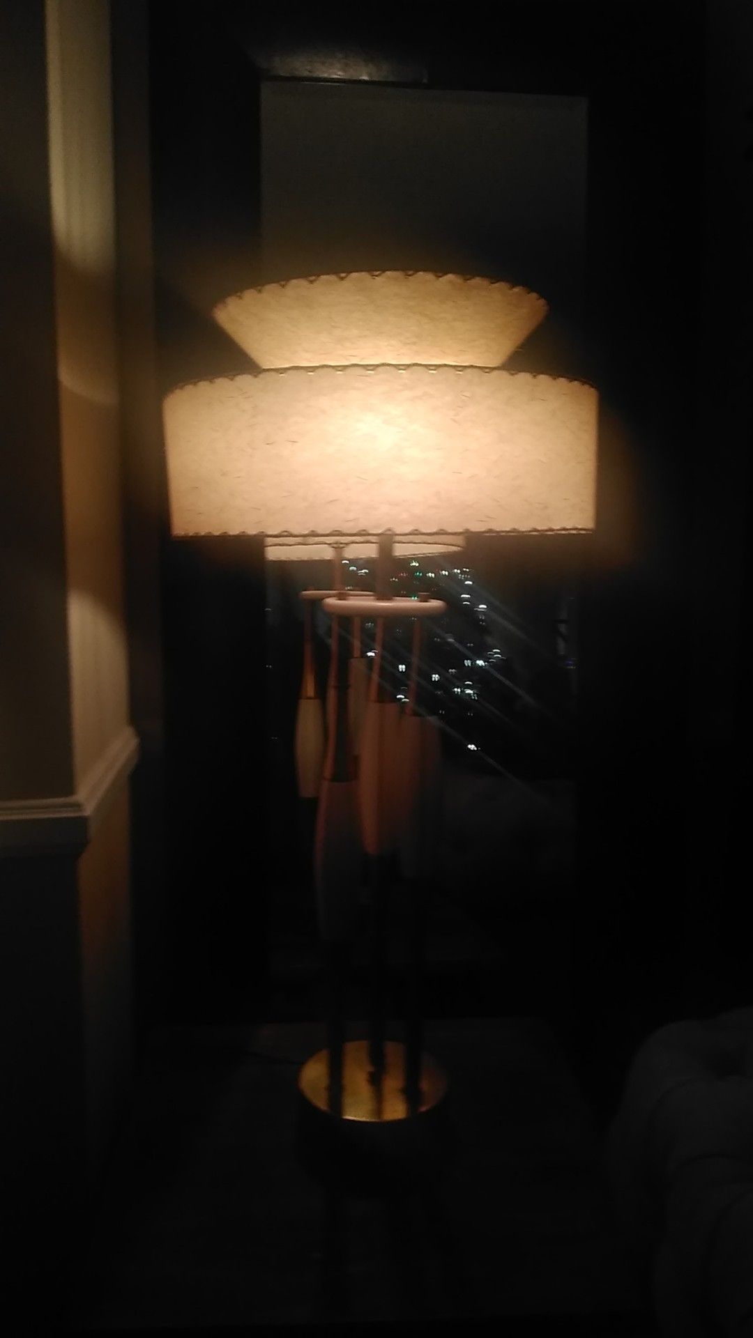 Century Modern Lamp, Fiber Glass Shade