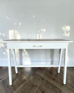 white writing desk with large drawer hh