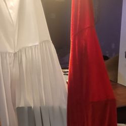 Halloween Red Hooded  And White Hooded Capes