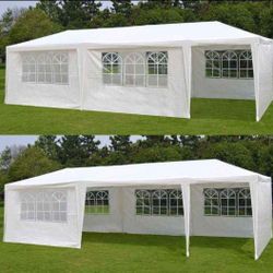 10’X30’ Outdoor Canopy Tent with Removable Sidewalls Gazebo Shelter Pavilion for Backyard BBQ Camping Picnic Parties Wedding Ceremony, Easy Assemble 