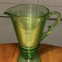 Green Glass Pitcher