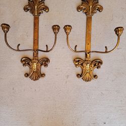 Antique Gold Italian Gilt Candelabra Wall Sconce