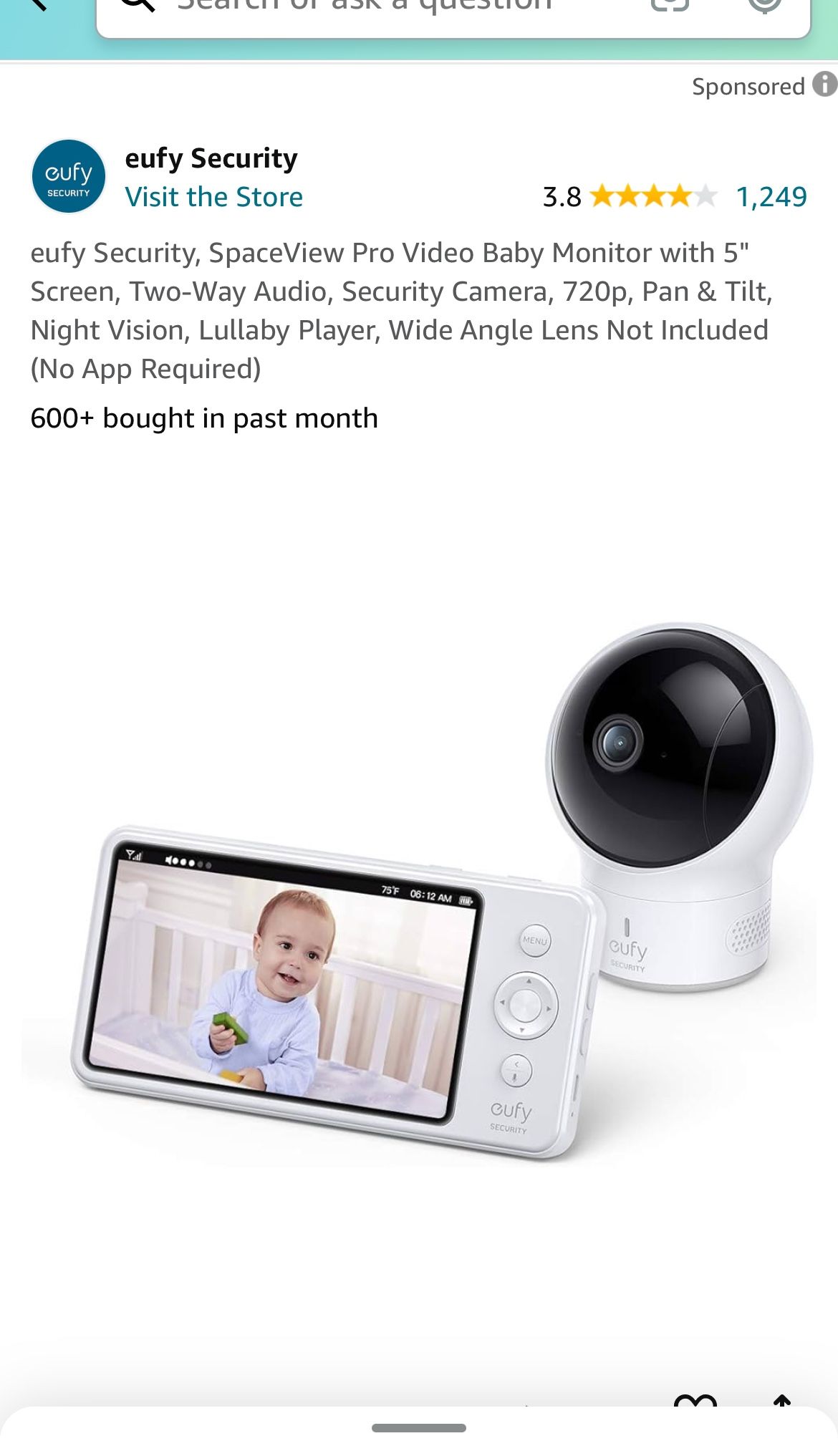 Eufy Spaceview Baby Eufy Baby Monitor App Eufy Baby Monitor E110