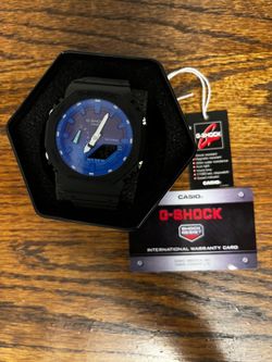 Casio G-Shock GA-2100-1A2 CasiOak Black Blue New w/ Tags