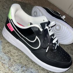 Nike Air Force One 1 Do You Pink Green Black White Leather Sneaker Shoes Boots Fashion