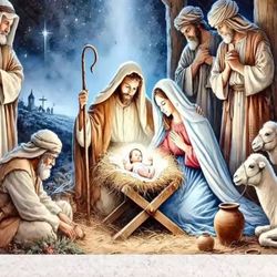 Backdrop Nativity Scene / Mural Nacimento 