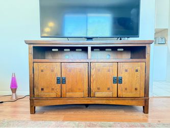 Mission Style Wood TV Stand / Media Console