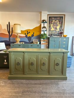 Green Buffet / Sideboard / Credenza / Entertainment Center / TV Stand!