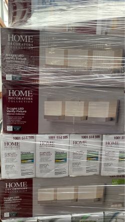 Home Decorators Collection Alberson Collection 3-Light Brushed Nickel LED Vanity Light with Frosted Acrylic Shade