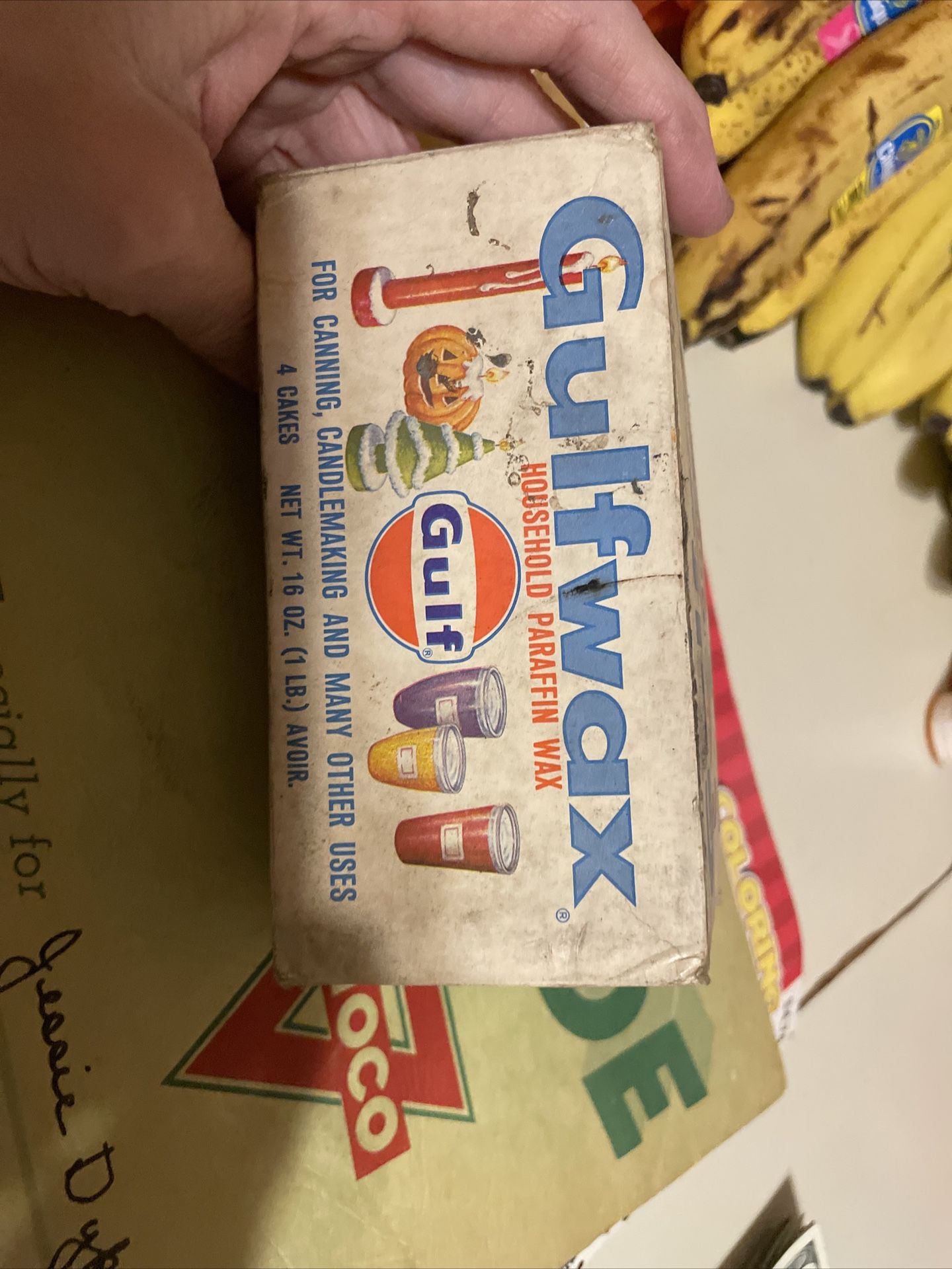 Vtg Gulf Wax