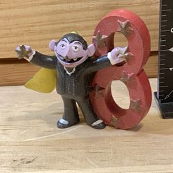 Applause Sesame Street Number 8 The Vampire Count PVC Figure Paint Wear
