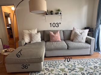 Room & Board Sectional Sleeper Sofa — $6K Retail, Comes with Inflatable Mattress
