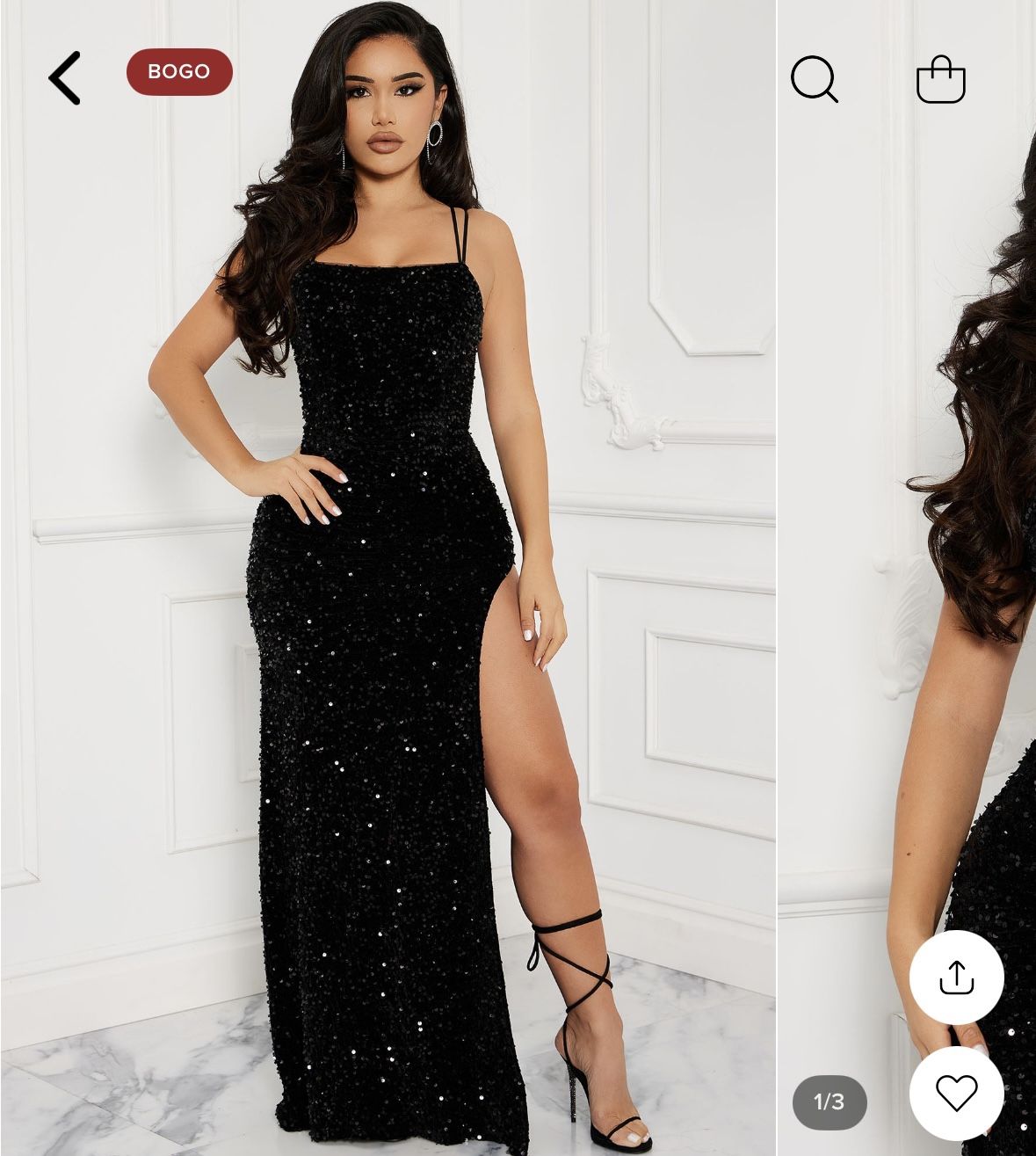 BLACK SEQUENCE DRESS