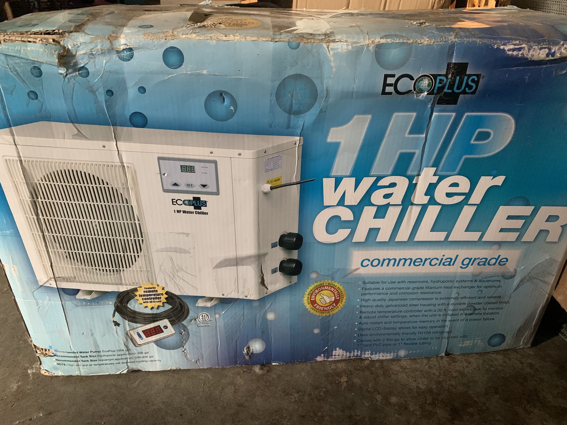 eco plus 1 hp water chiller