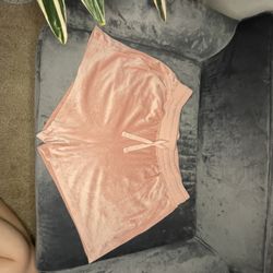 Blush Pink Velour Shorts 