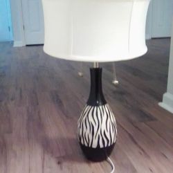 Zebra Print Lamp