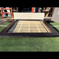 King Bed Frame With Side Tables Low Profile