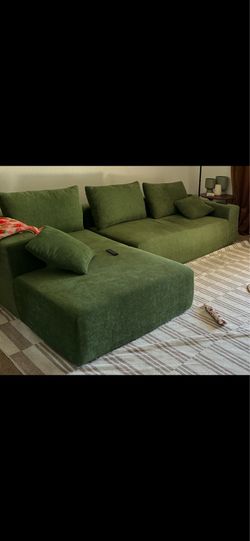 Forest green couches