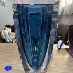 Waterford Crystal Turquoise Metra 10”  Vase