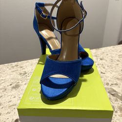 New Blue Heels Size 36 (Women 5.5-6)