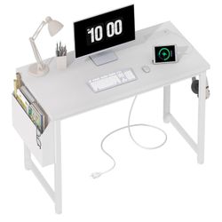 White 39 inch Computer Desk