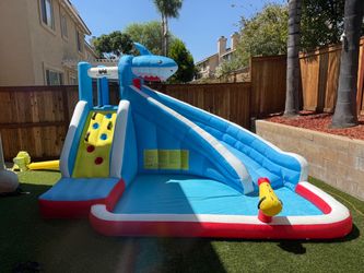 Inflatable Water Slide Shark Theme