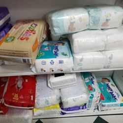 Baby Diapers Size N, 1, 2, 5, & 7