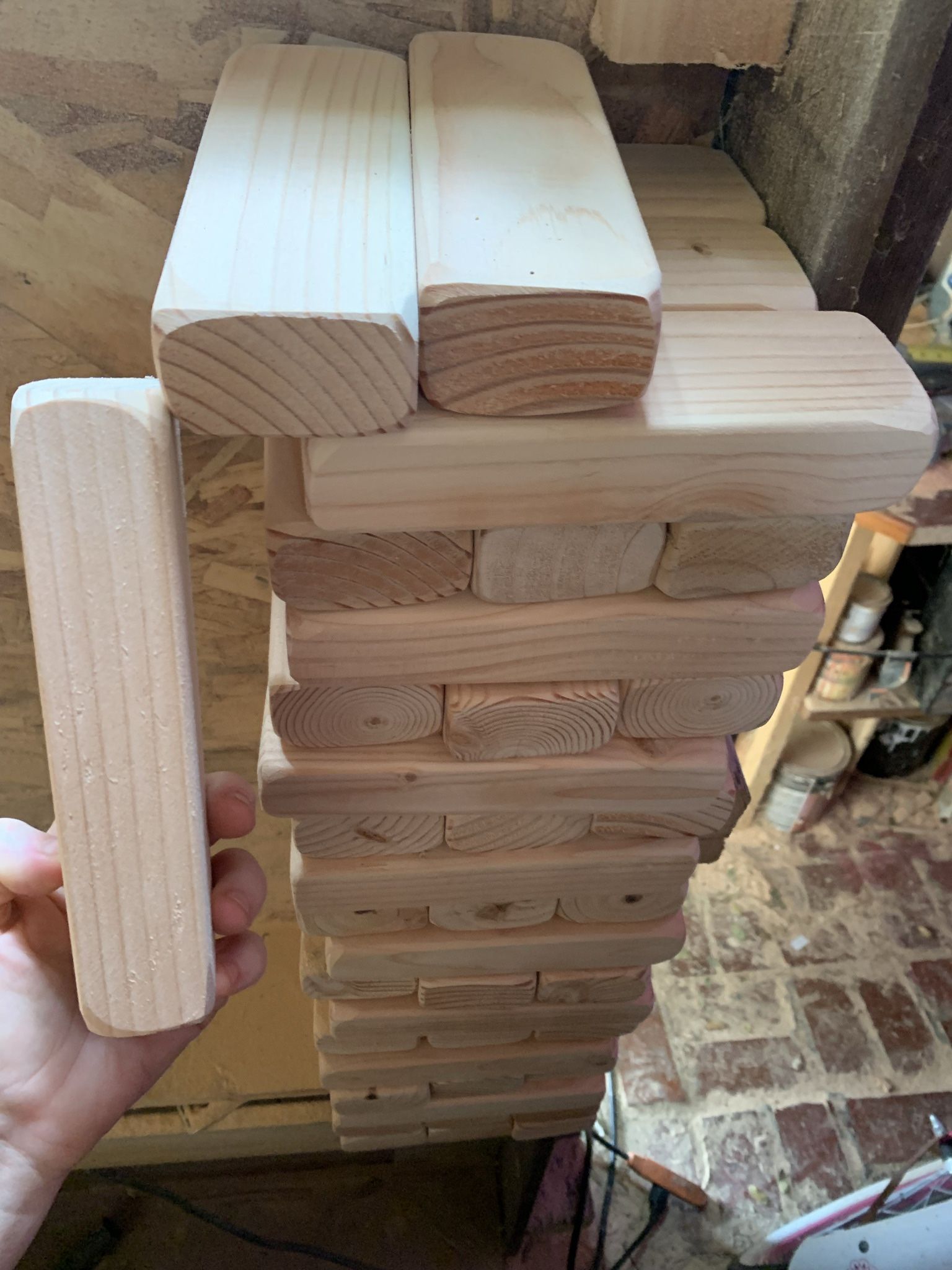 New Giant Jenga Game, play up To 5ft Wood blocks tumbling