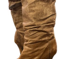 Kelly & Katie "Jessie" vintage Brown Leather Slouch Boots Size 6 1/2