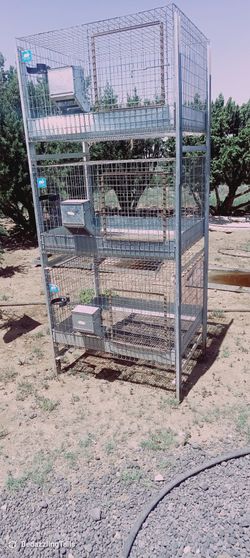 Galvanized cage for bunnies