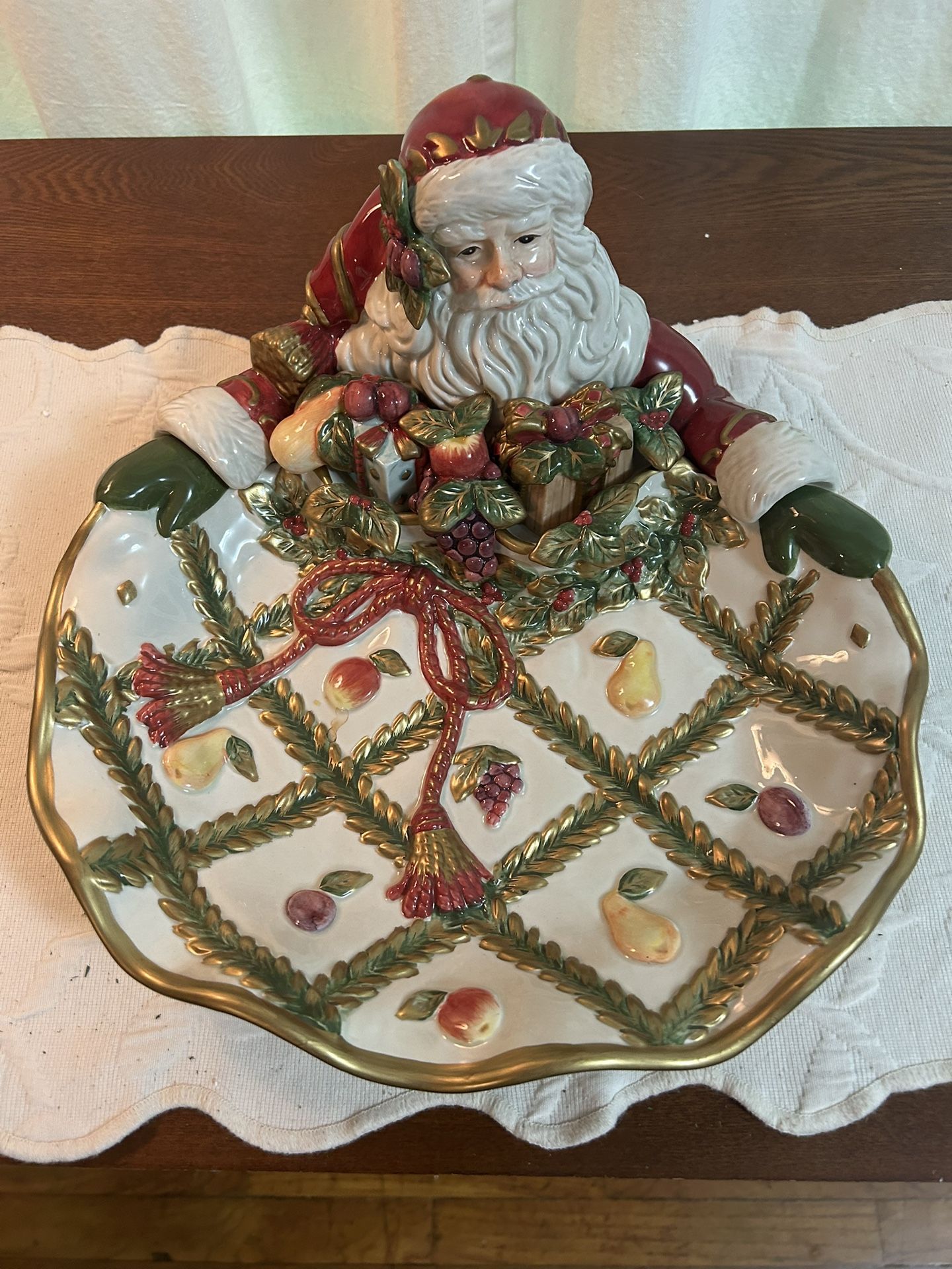 Fitz and Floyd Santa Serving Platter