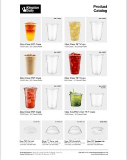 12oz 16oz 20oz 24oz Flat lids / Dome lids PET plastic Cups New cold drink