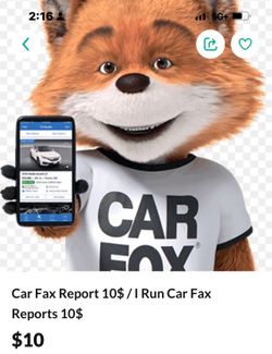 Car Fax Available 10$ 