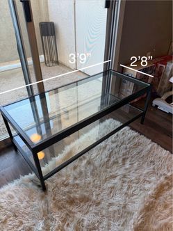 Glass coffee table