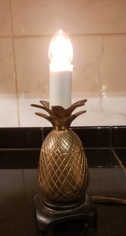 Vintage Solid Brass Pineapple Lamp Small