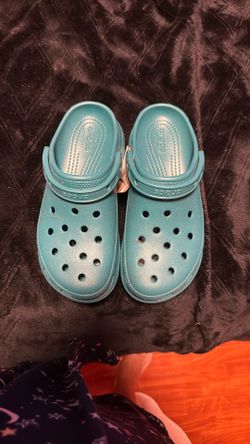 platform green crocs
